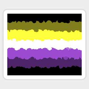 Nonbinary Pattern Colors Flag Sticker